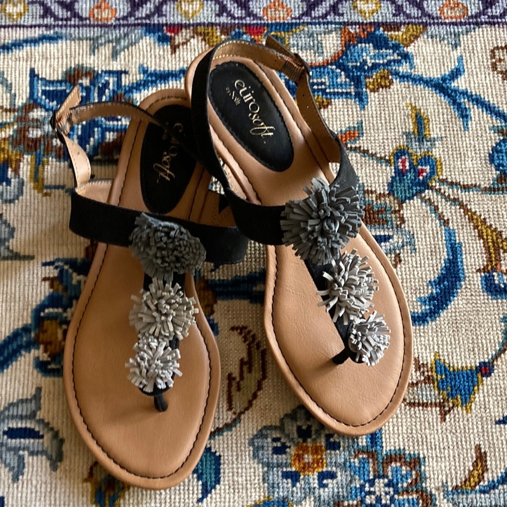 Black and Grey Sandals - Picture 1 of 7